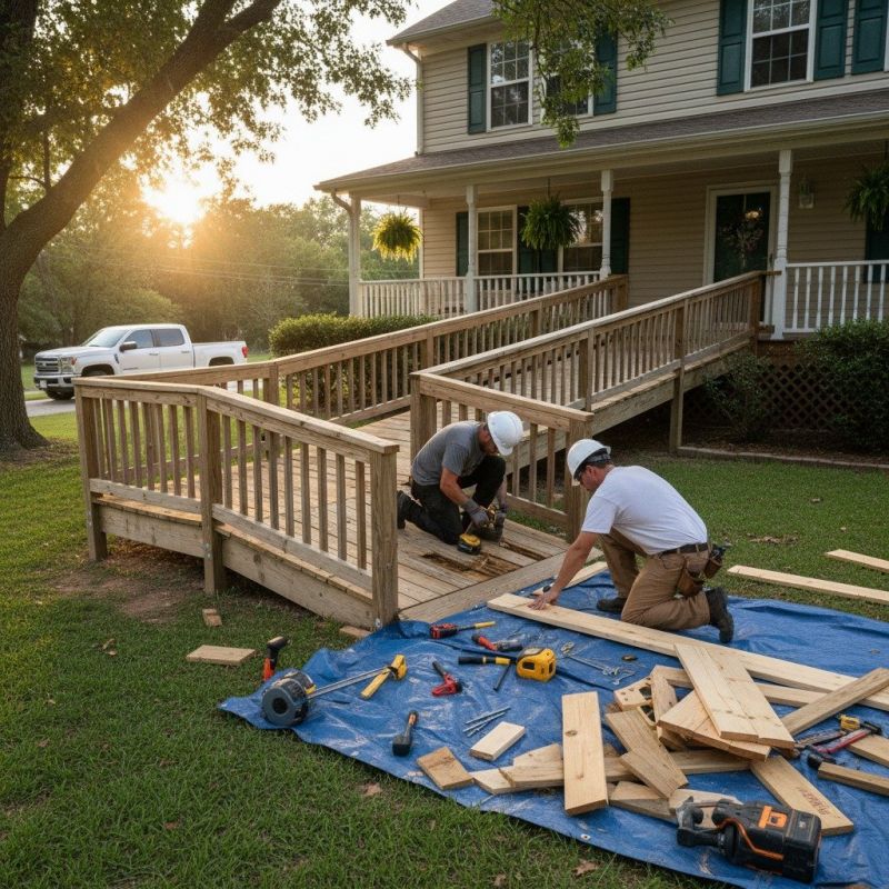 Deck Ramp Installation